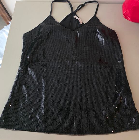 Grace Karin black sequin racer back tank top - small - Picture 5 of 7